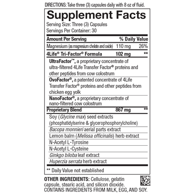 4Life TF Recall Brain Power Formula