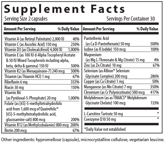 Metabolic Nutrition 60 Capsules