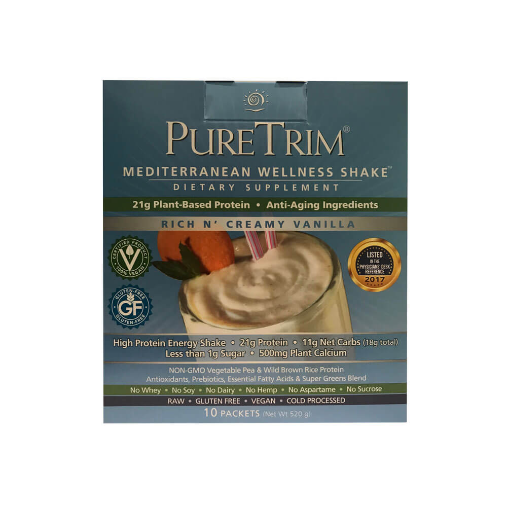 PureTrim Mediterranean Wellness Shake vanilla flavor