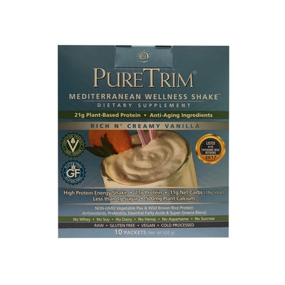 PureTrim Mediterranean Wellness Shake vanilla flavor